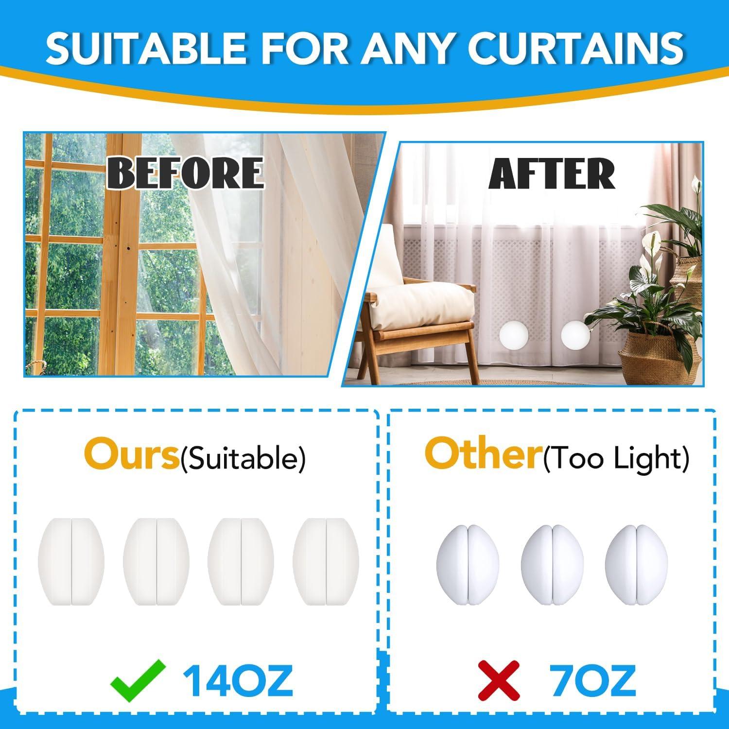 Pesas para Cortinas de Ducha YixangDD - 8 Paquetes de Goma