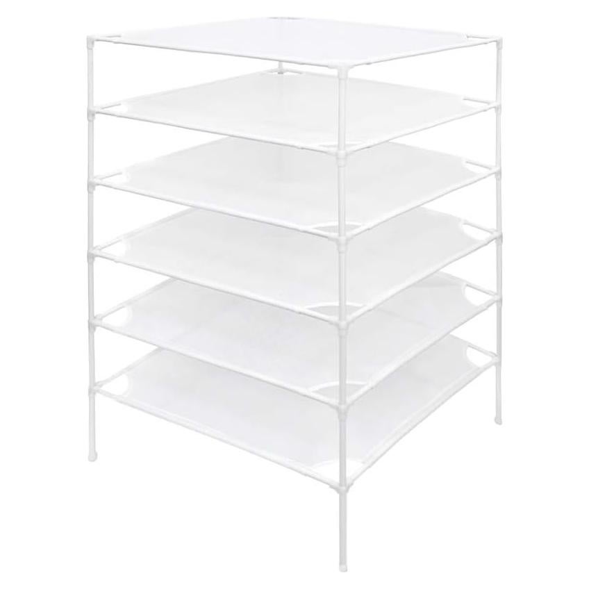 Estante Secador de Suéteres Growsun 6 Capas Malla 121.92 cm Blanco
