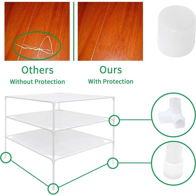 Estante Secador de Suéteres Growsun 6 Capas Malla 121.92 cm Blanco
