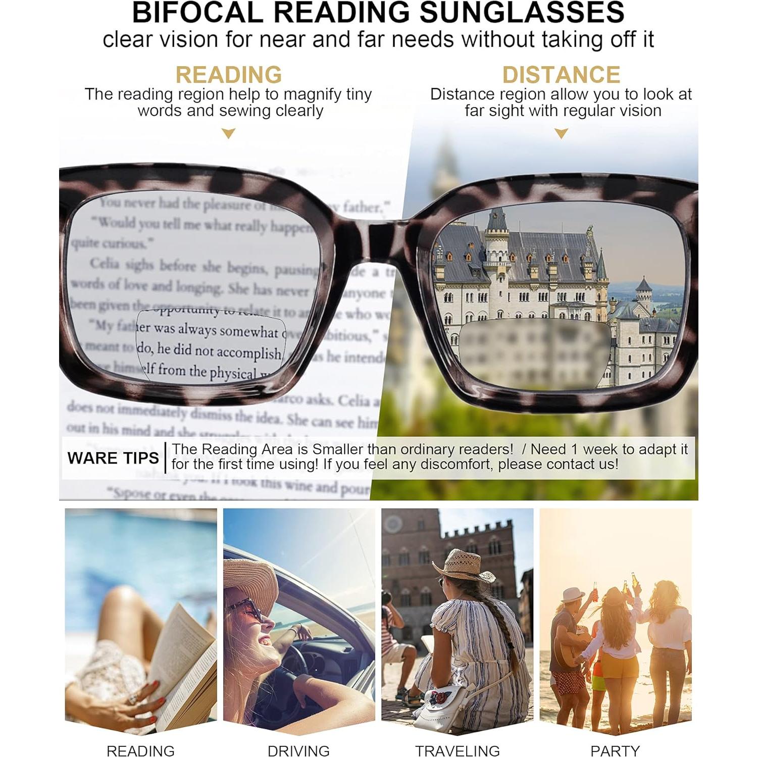 Gafas de Sol Bifocales MARE AZZURO Leopardo 3.0 para Mujeres