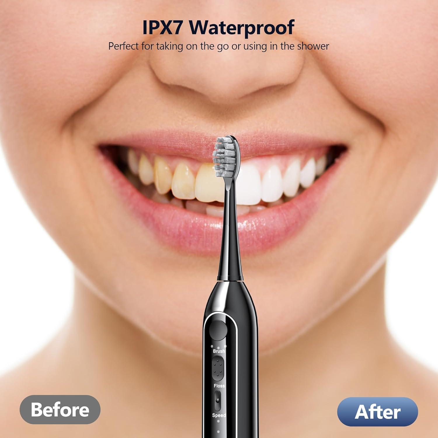 Combo Irrigador Dental y Cepillo Sónico Benhip - 3 Modos y 5 Velocidades