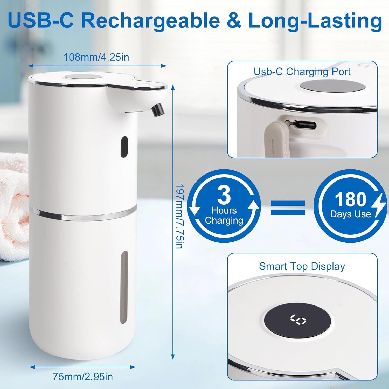 Dispensador Automático de Jabón Rudnia 380ml Sin Contacto