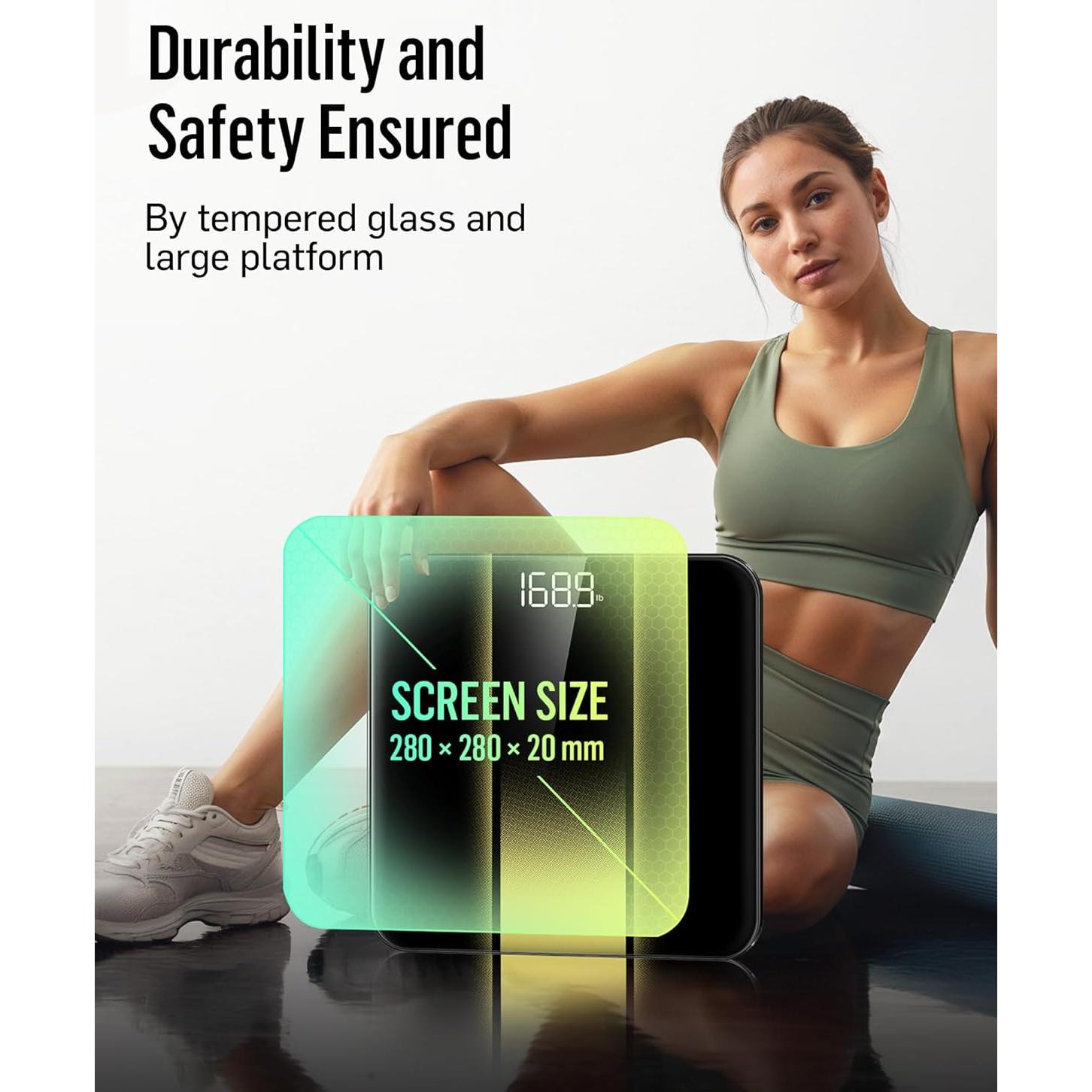 Báscula Digital de Baño RunStar BG2403, 181kg, Pantalla LED