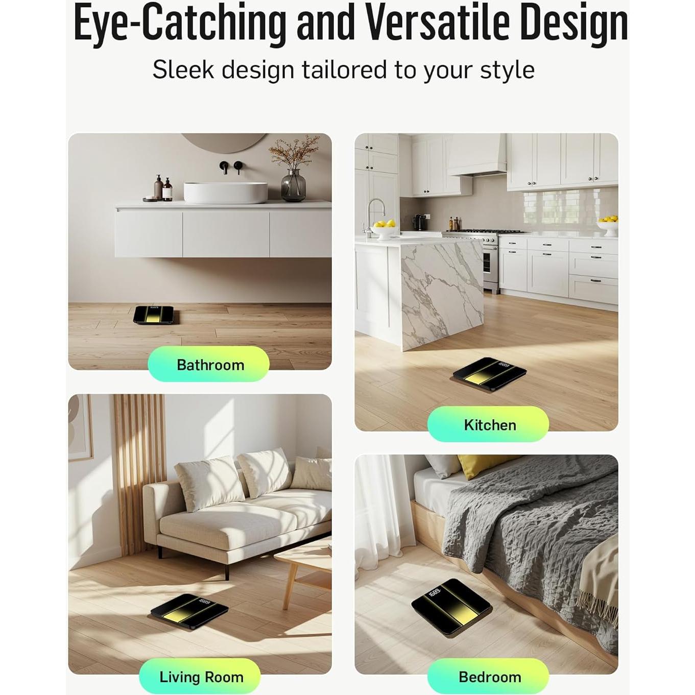 Báscula Digital de Baño RunStar BG2403, 181kg, Pantalla LED