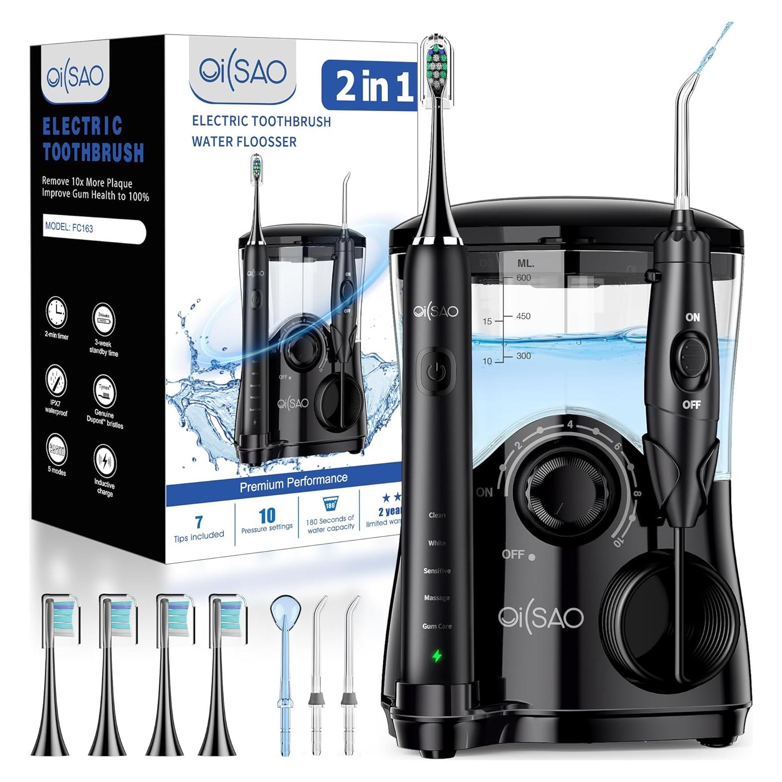 Cepillo de dientes eléctrico OILSAO con irrigador 600ml - 5 modos