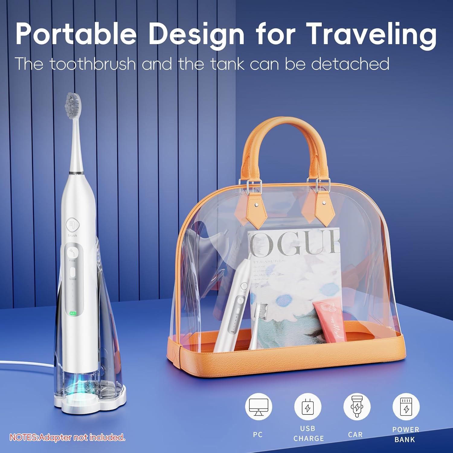 Cepillo de Dientes Eléctrico OILSAO ABB886-2 con Irrigador 3 en 1