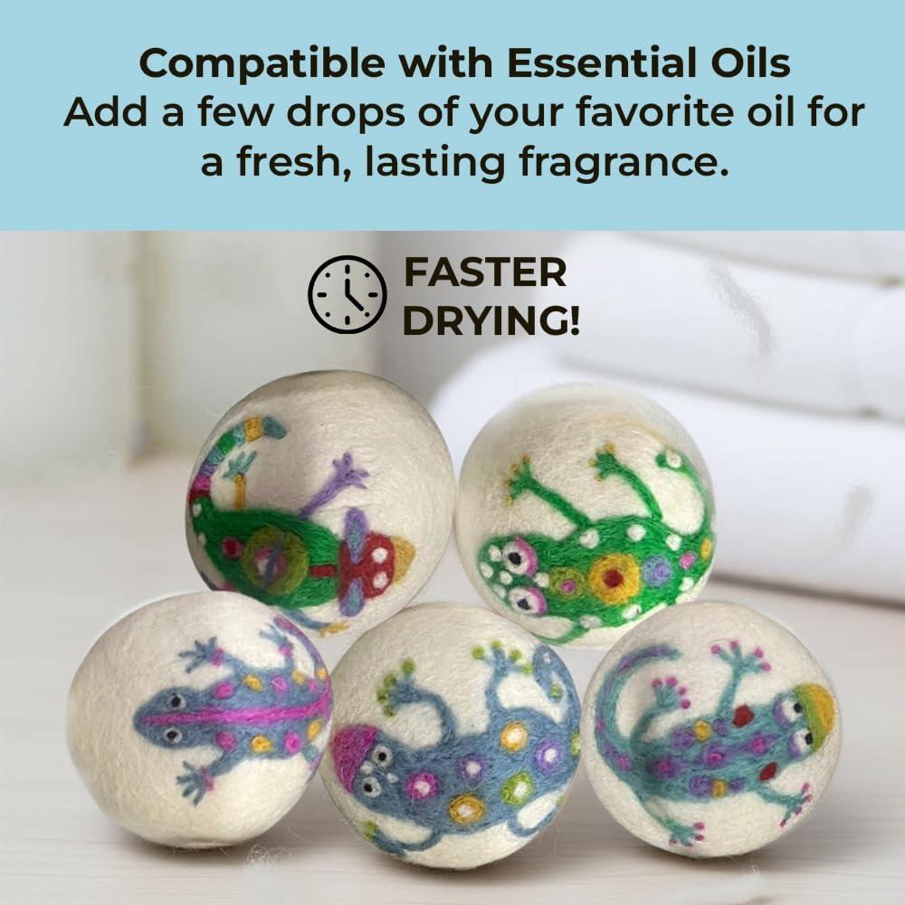 Bolas de Secado de Lana Ezhippie - 6 XL Reutilizables