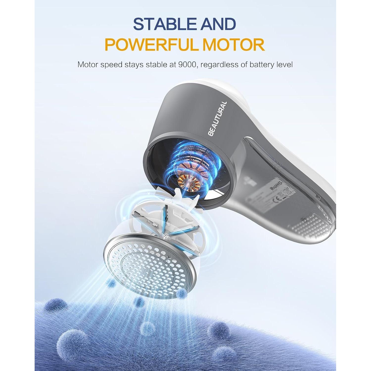 Quitapelusas Eléctrico BEAUTURAL 1-MR02NA10 Recargable 6 Hojas