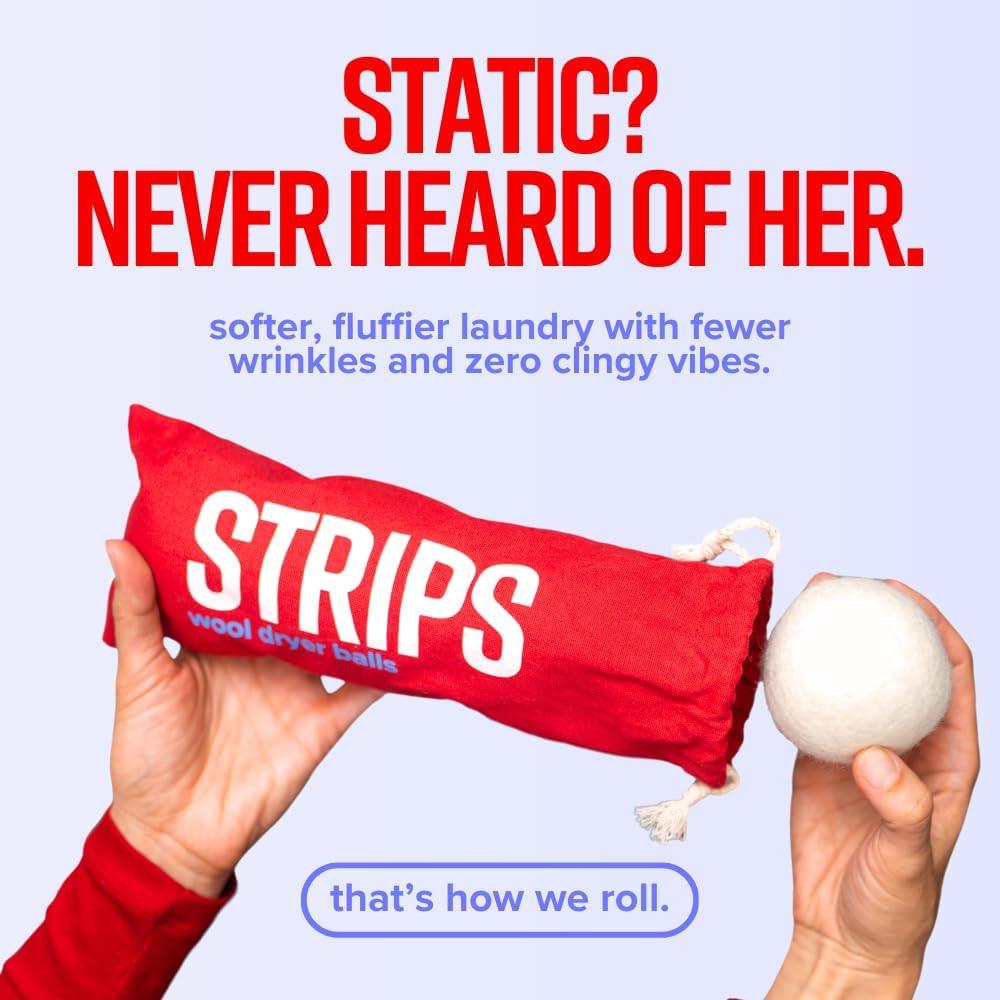 Bolas de Secadora de Lana STRIPS XL Premium - 3 Unidades