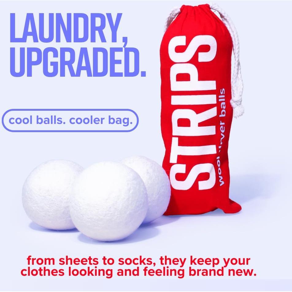 Bolas de Secadora de Lana STRIPS XL Premium - 3 Unidades