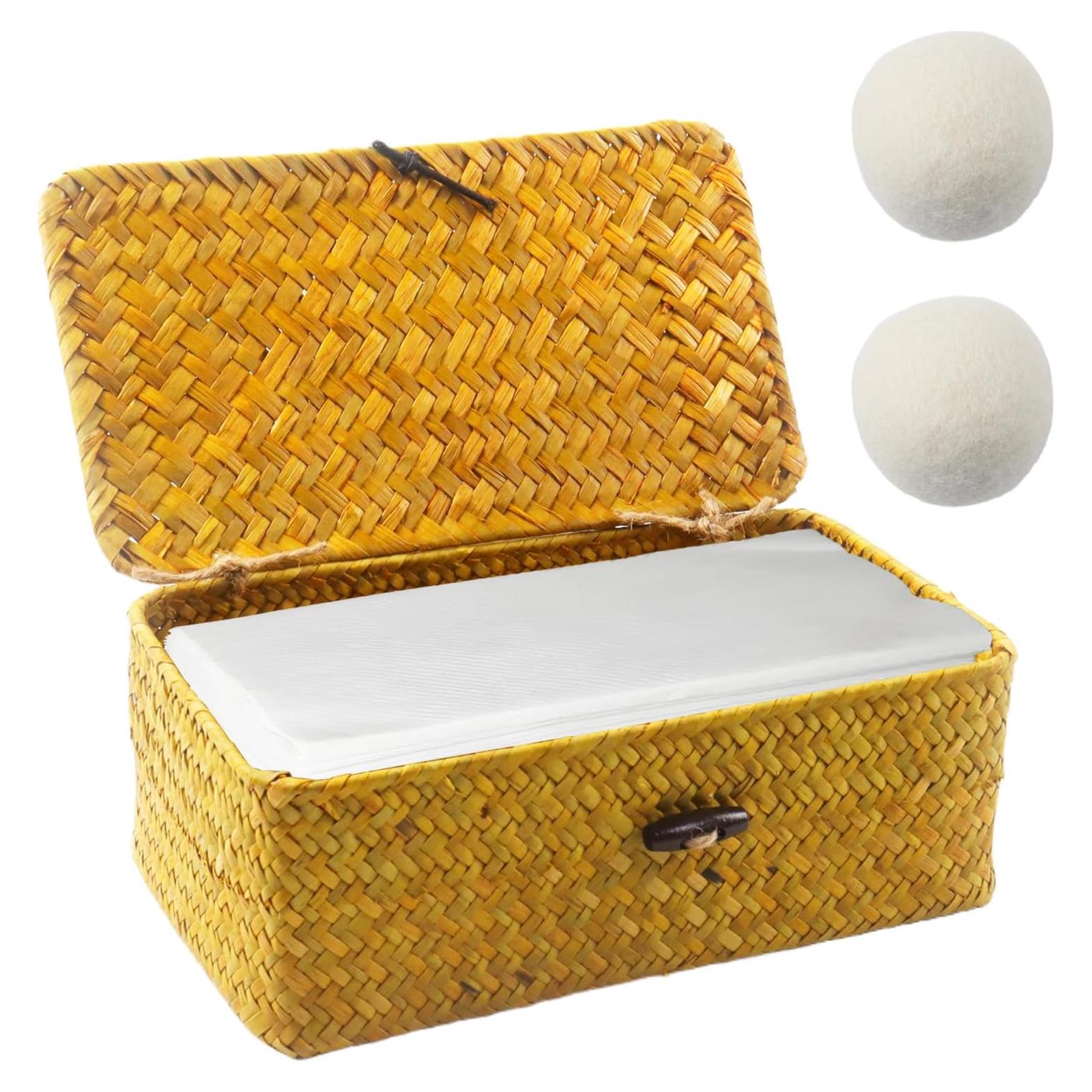 Soporte para Hojas de Secadora Klmnop con 2 Bolas de Lana