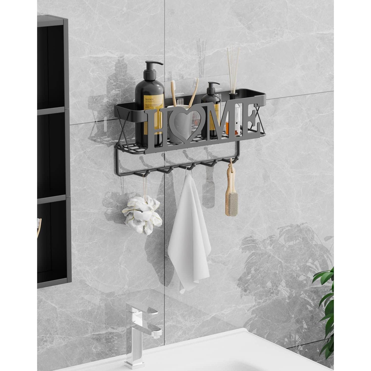 Soporte de Llaves para Pared OHOBABY 5 Ganchos Negro Mate