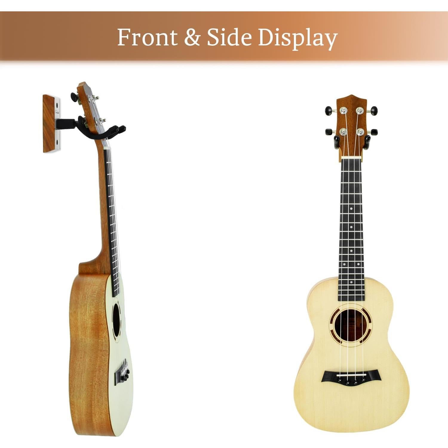 Soporte de Pared para Ukulele Onmiwod de Madera de Nogal Negro