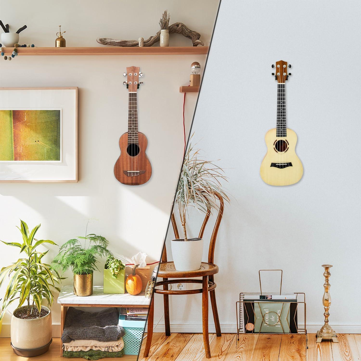 Soporte de Pared para Ukulele Onmiwod de Madera de Nogal Negro