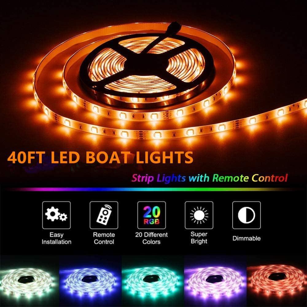 Luces de tira LED HOKIION 12m 12V multicolores impermeables