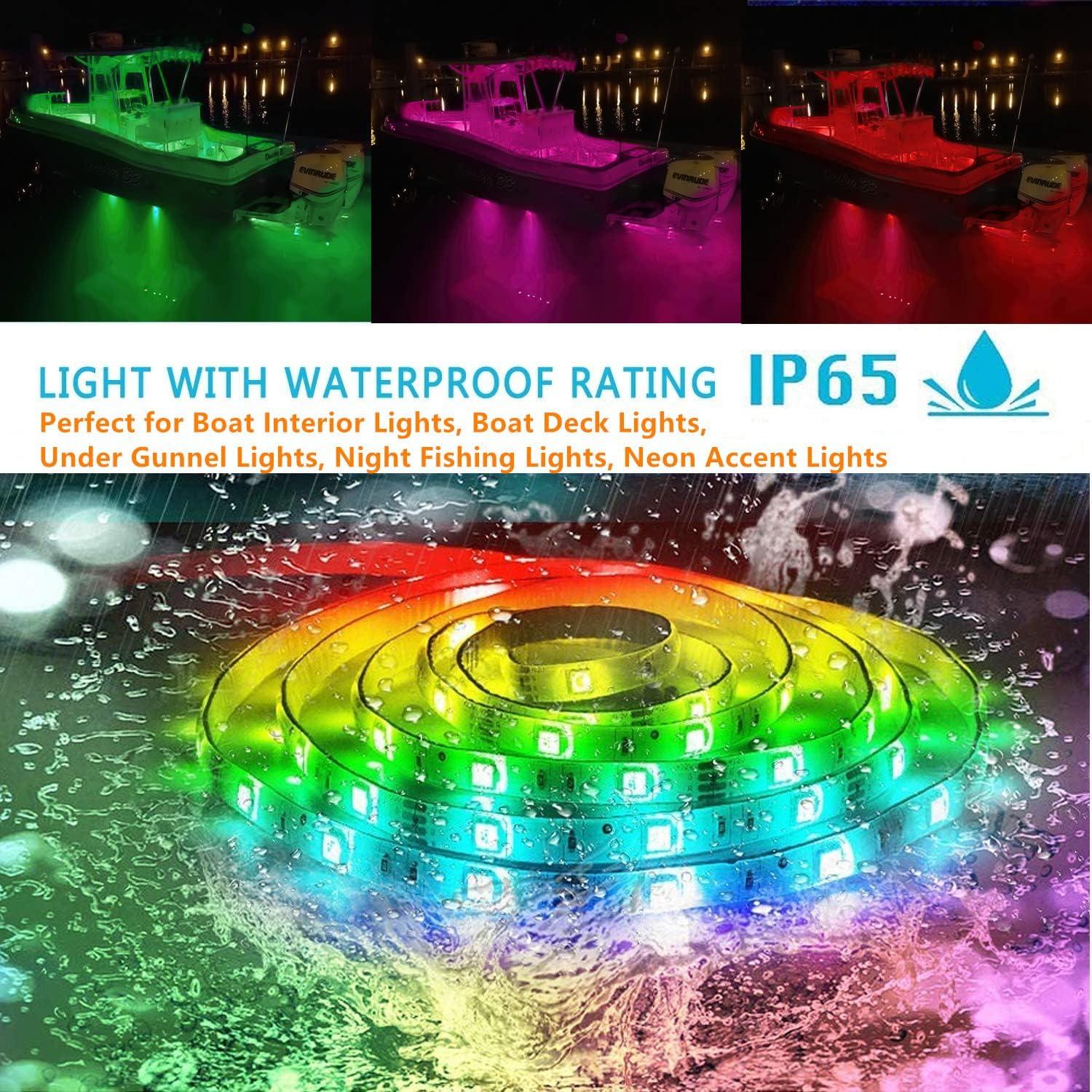Luces de tira LED HOKIION 12m 12V multicolores impermeables