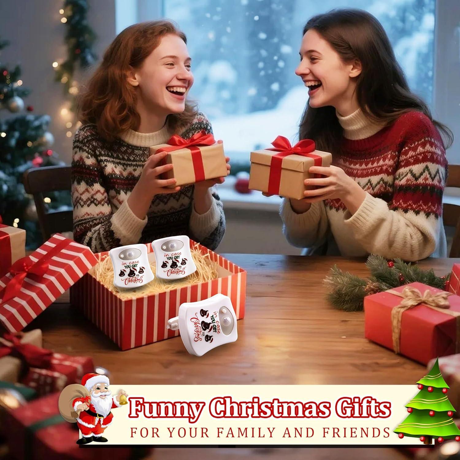 Luces Nocturnas para Inodoro Navideñas Enhon - Paquete de 3 LED 8 Colores