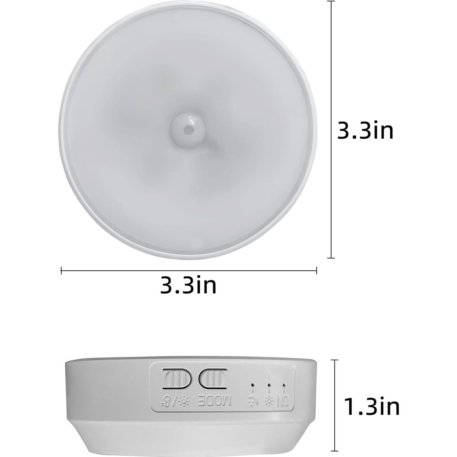 EZVALO Paquete de 4 Luces LED Puck con Sensor de Movimiento