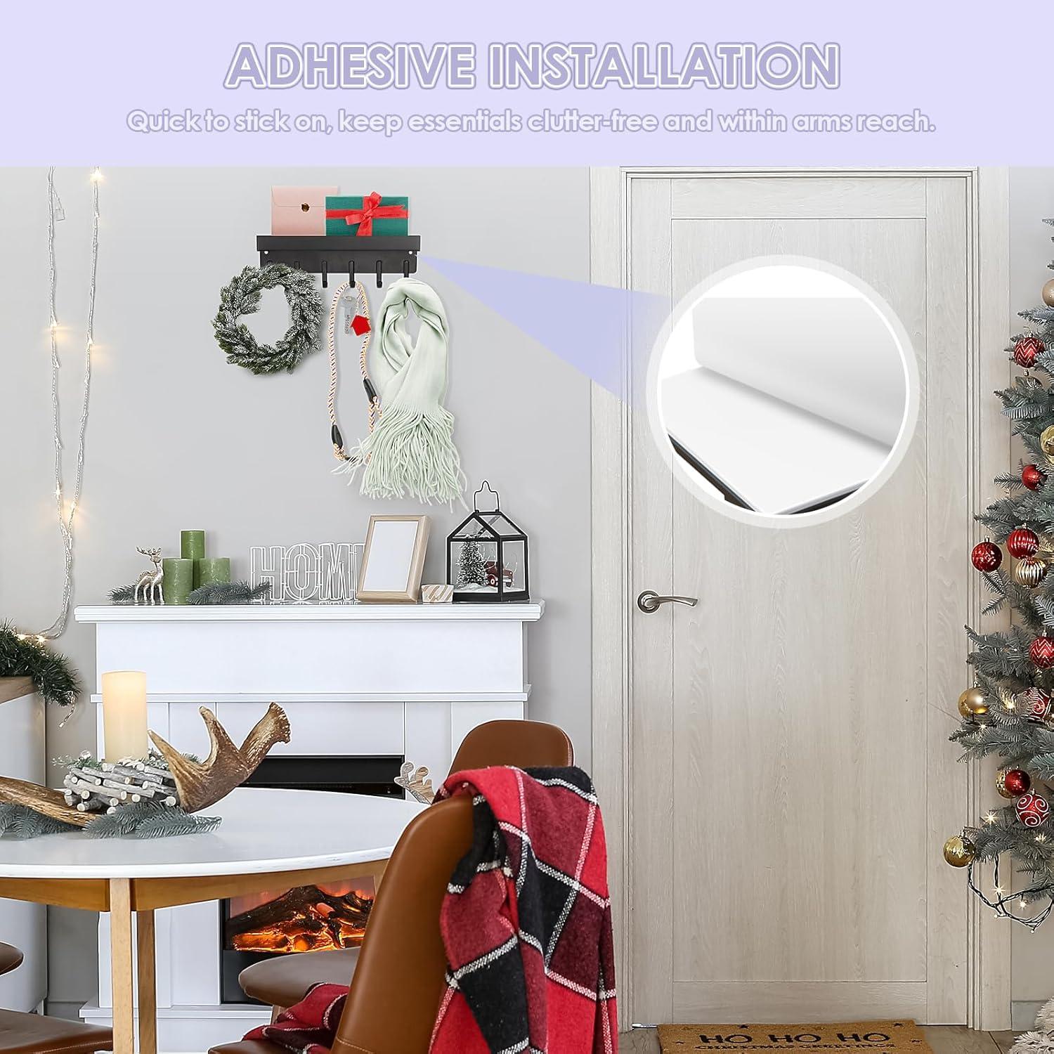 Soporte de Llaves VIS'V Montaje en Pared Negro 6 Ganchos