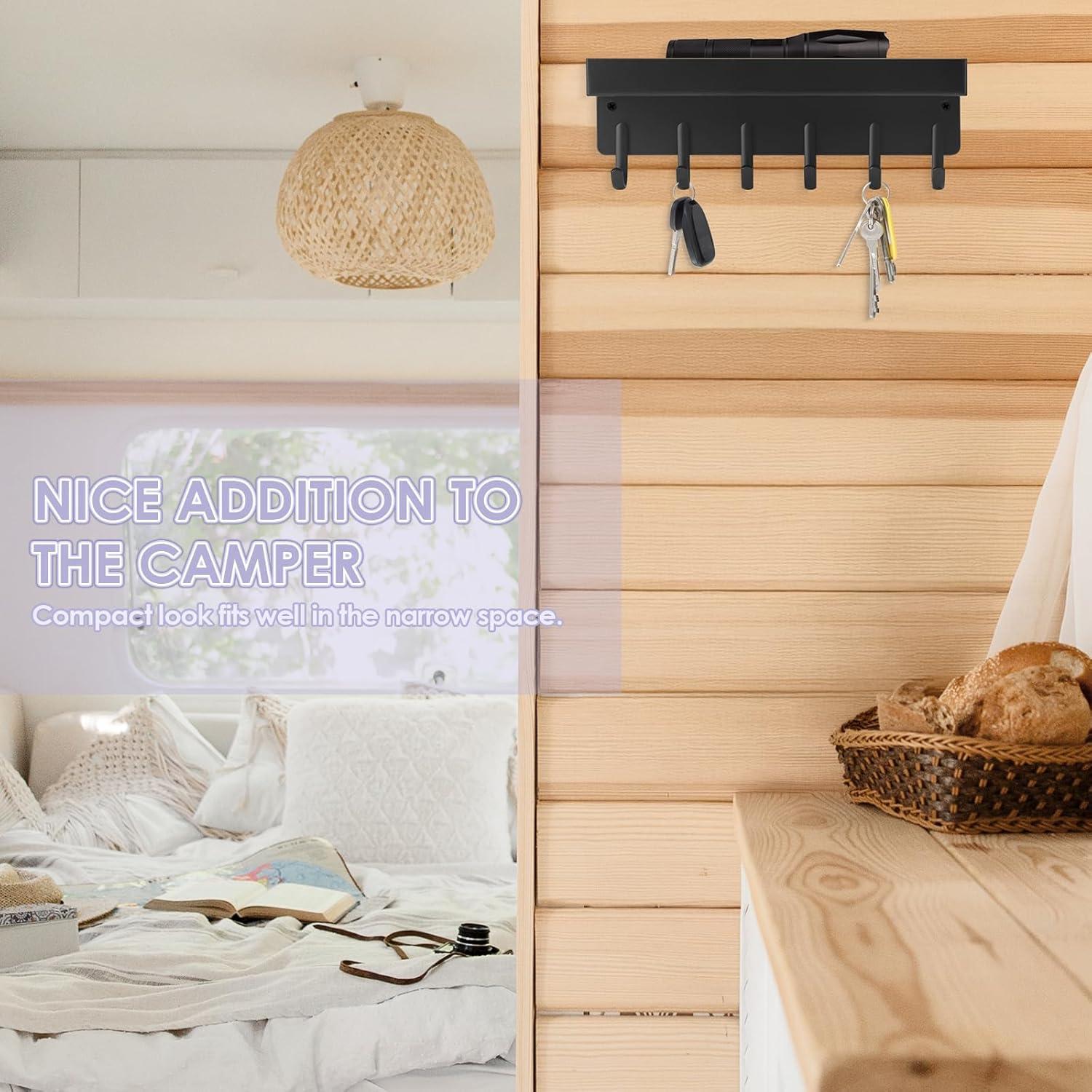 Soporte de Llaves VIS'V Montaje en Pared Negro 6 Ganchos