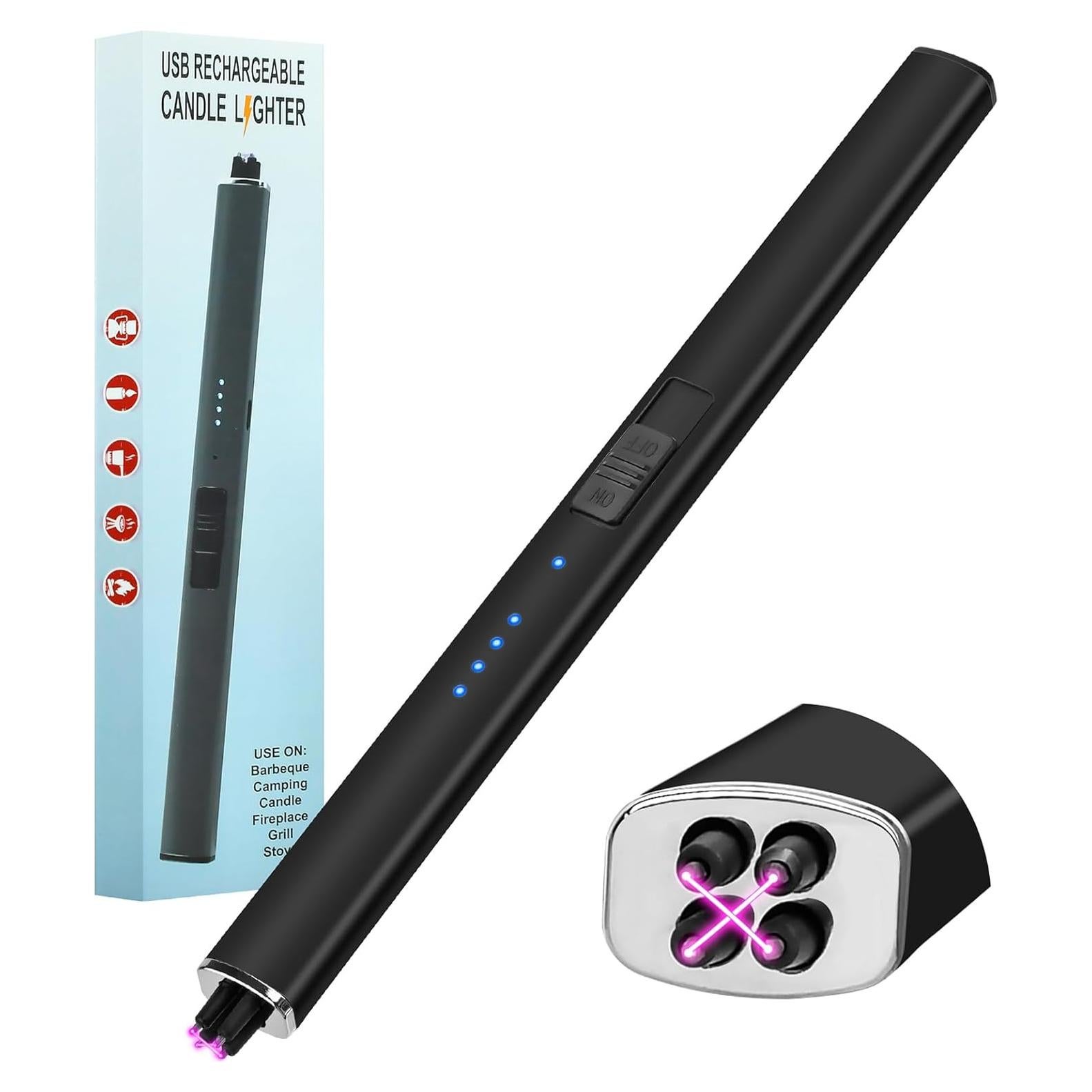 Encendedor Eléctrico Recargable Likeny Negro Doble Arco USB