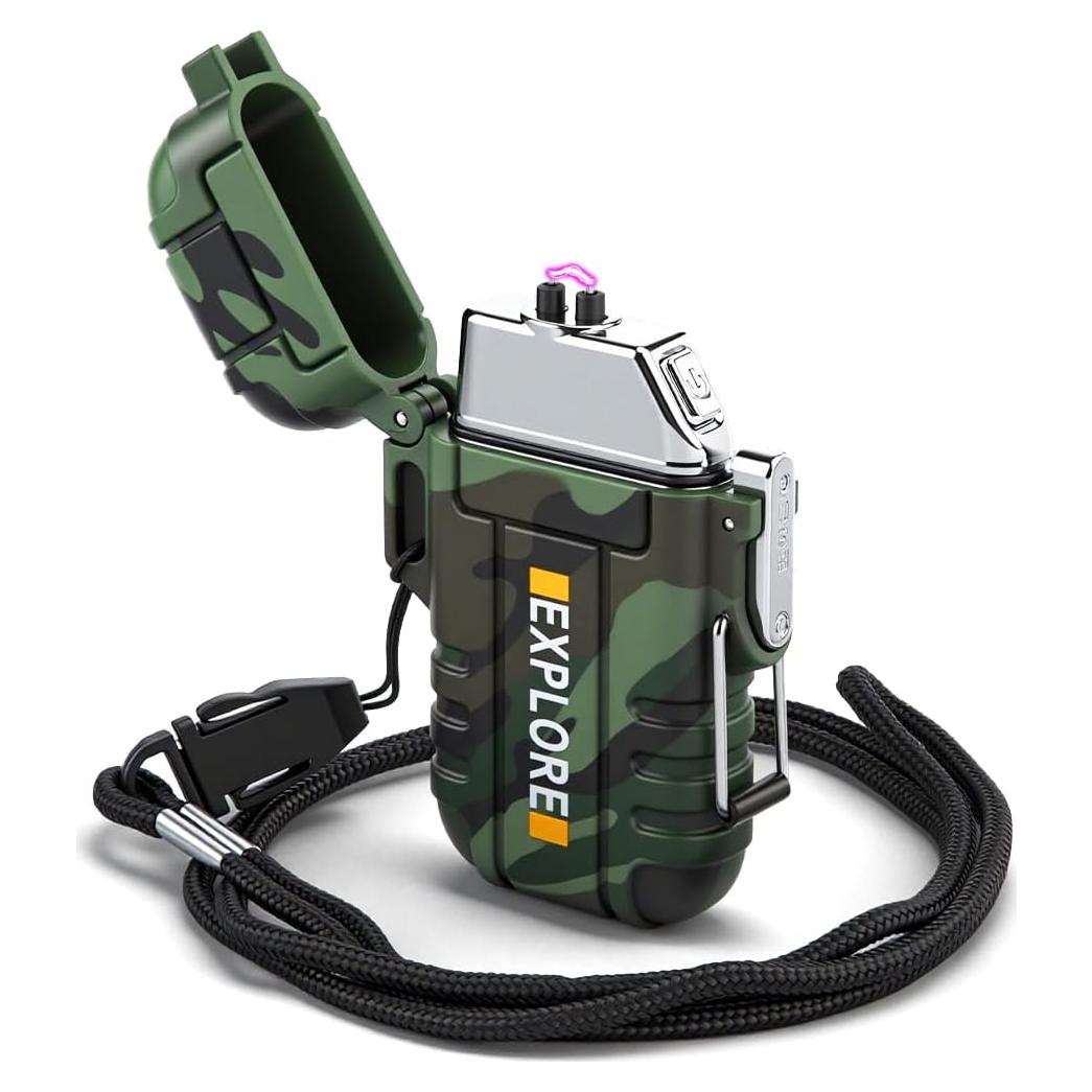 Encendedor Eléctrico LcFun Recargable USB C Impermeable Camuflaje
