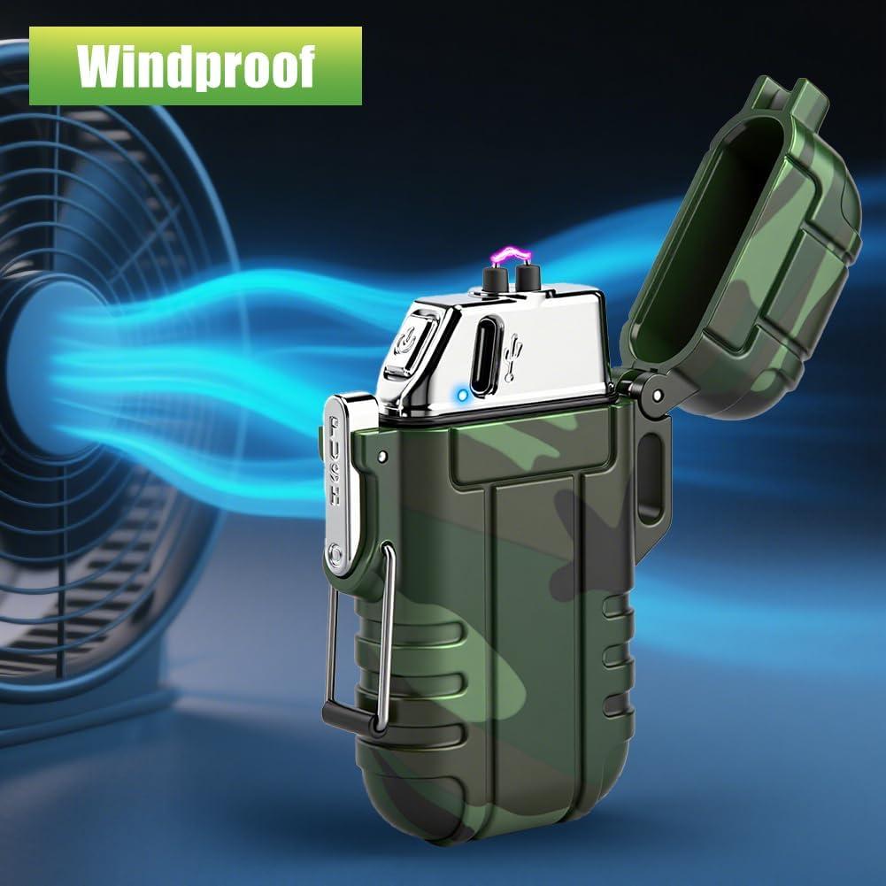 Encendedor Eléctrico LcFun Recargable USB C Impermeable Camuflaje