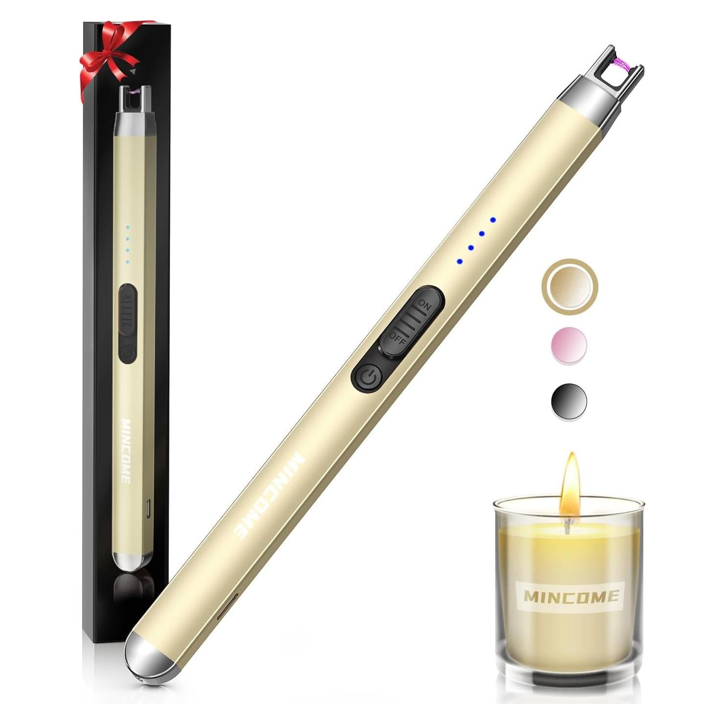 Encendedor Eléctrico Recargable MINCOME Oro 20.57 cm