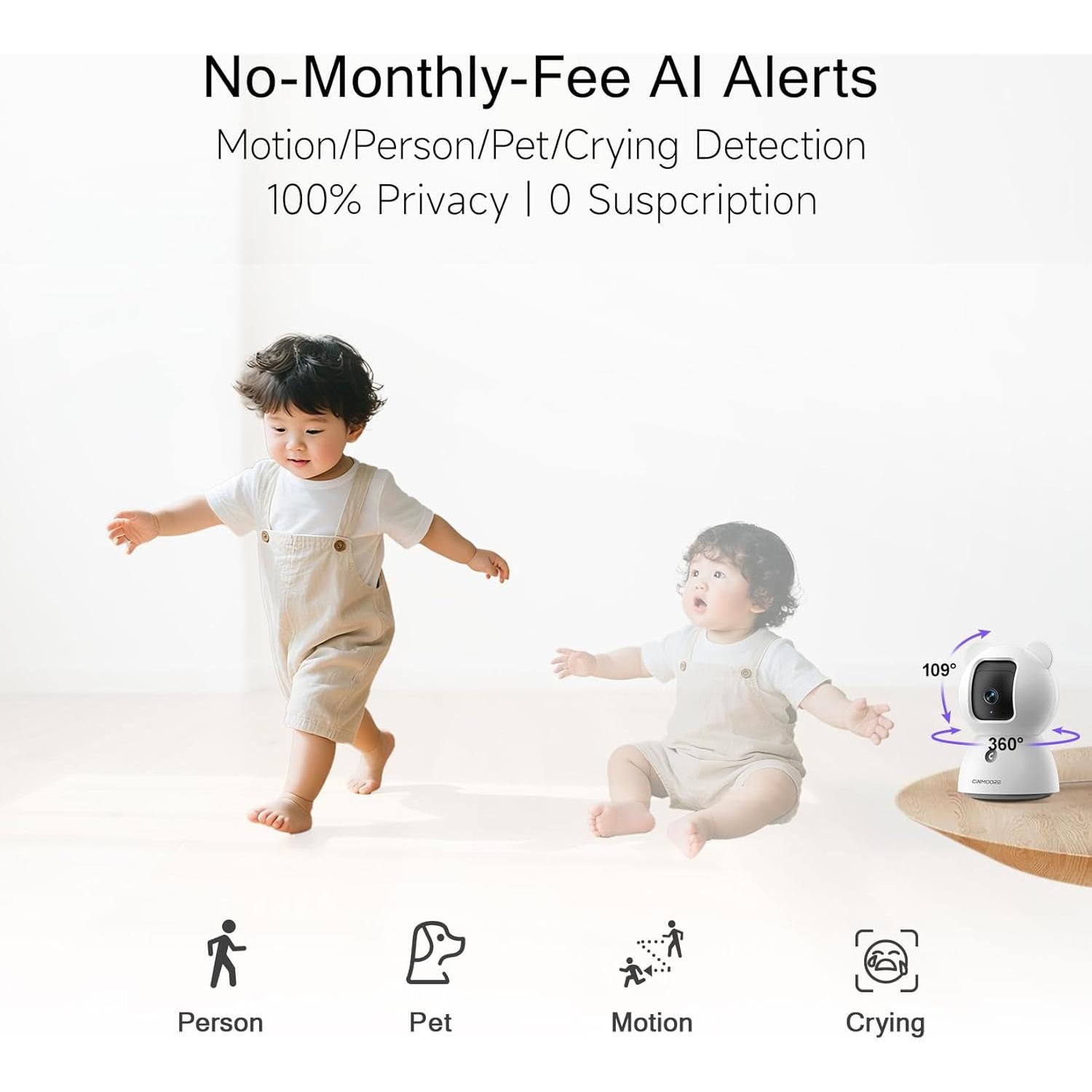 Cámara de Seguridad Interior CINMOORE C2LU 2.5K con AI