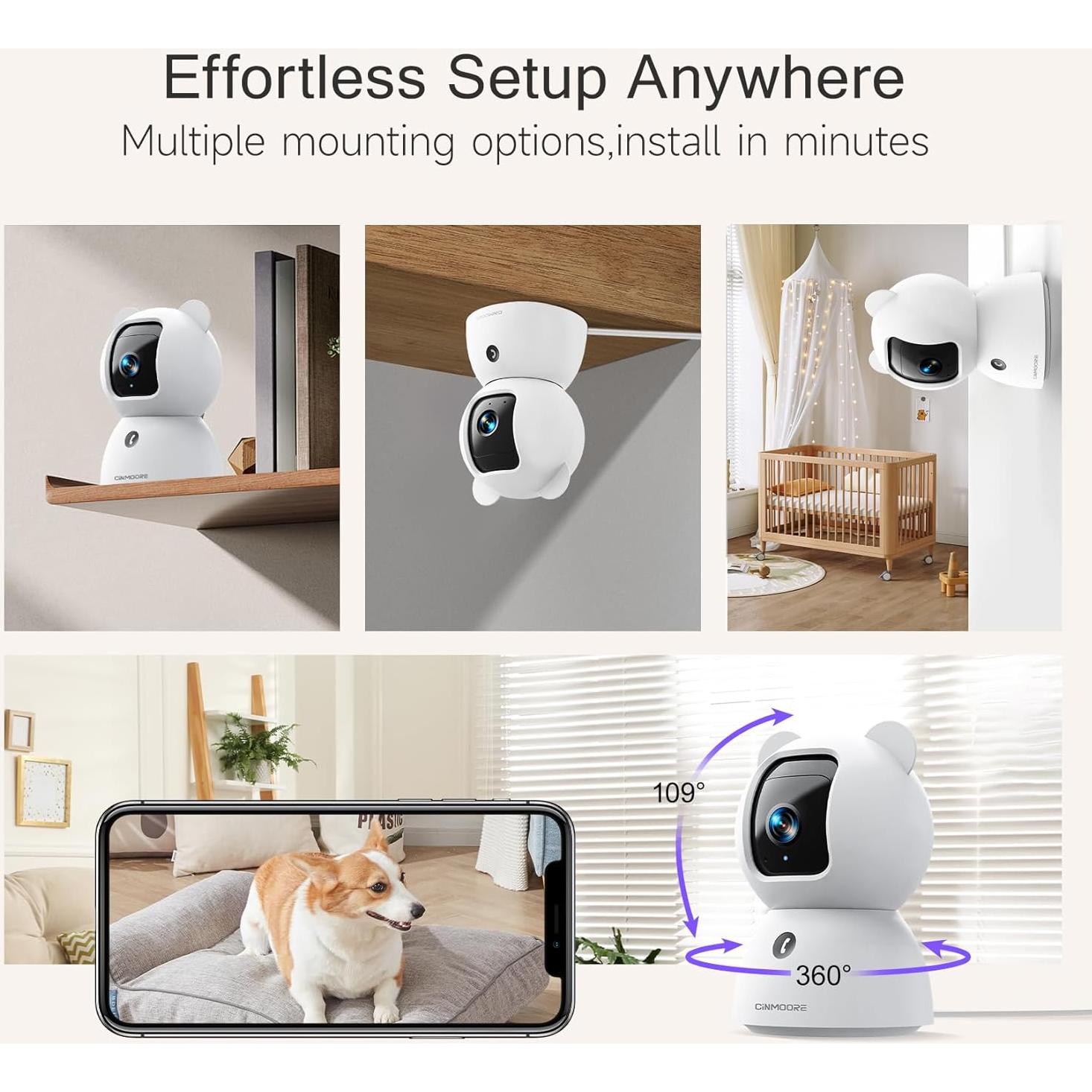 Cámara de Seguridad Interior CINMOORE C2LU 2.5K con AI