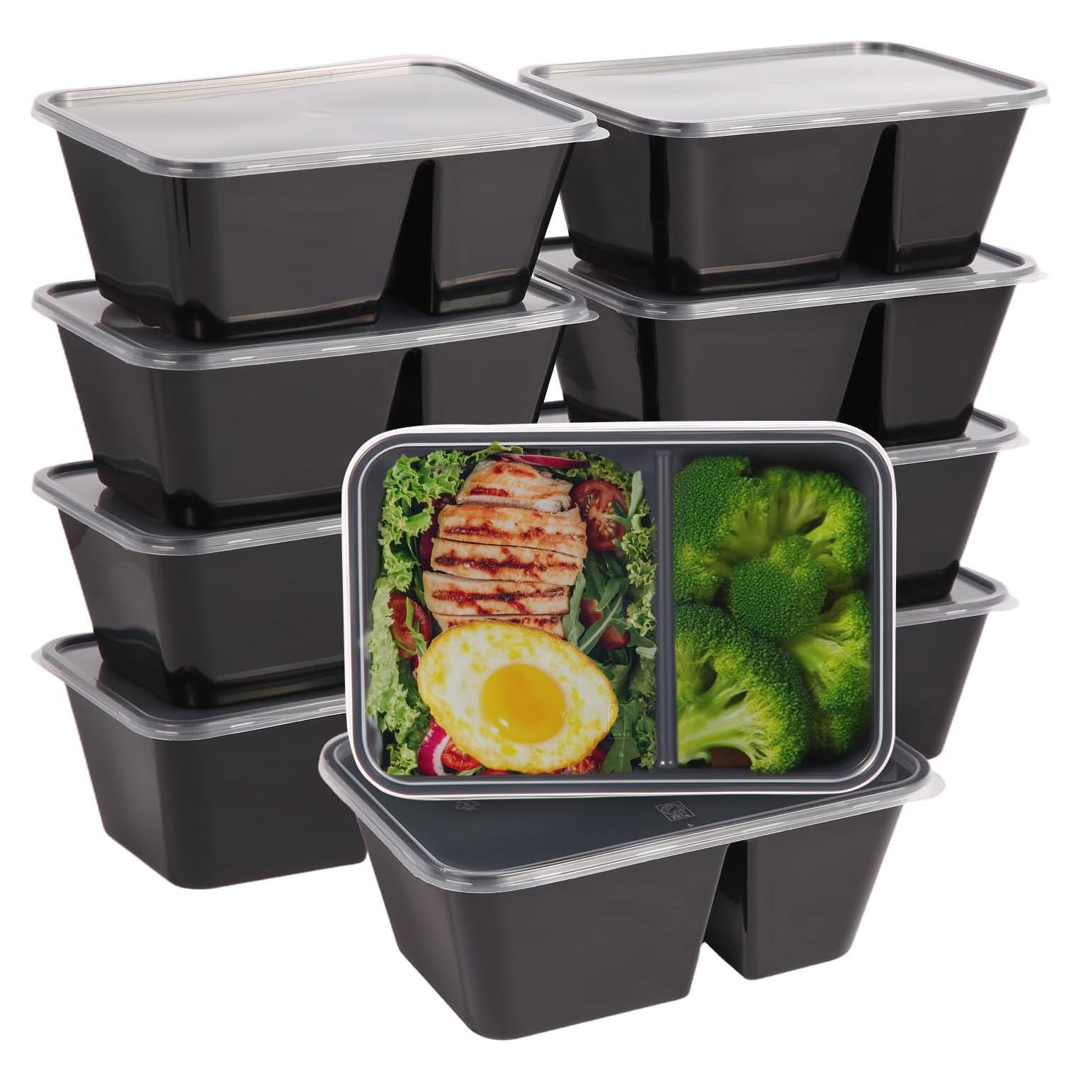 Paquete de 20 Contenedores de Comida Reutilizables Reclua 0.95L