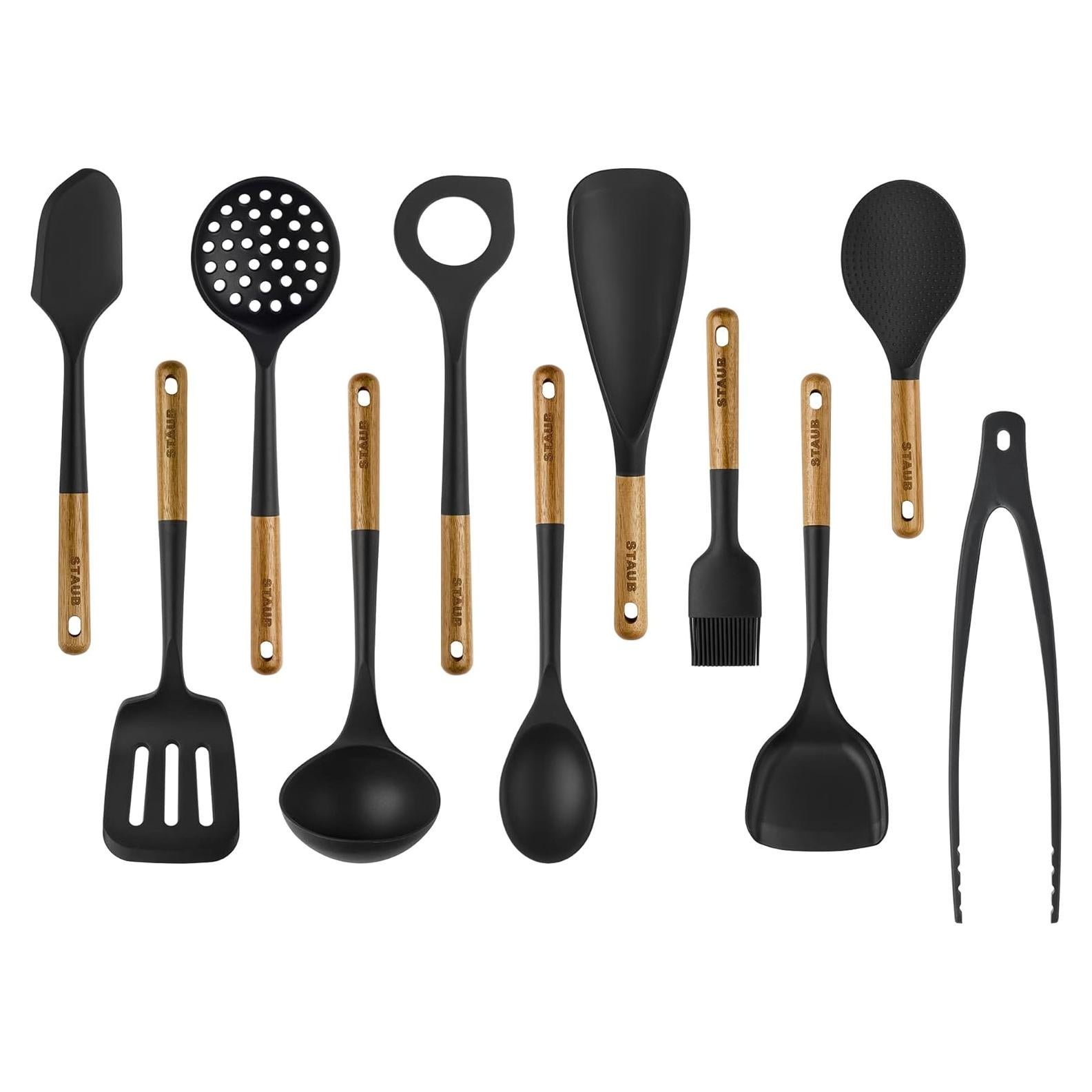 Juego de Utensilios de Cocina STAUB 11 Piezas Silicona y Madera