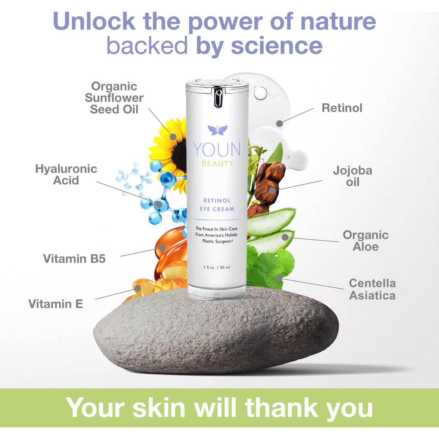 Crema para los Ojos Retinol YOUN Beauty 140g Hidratante