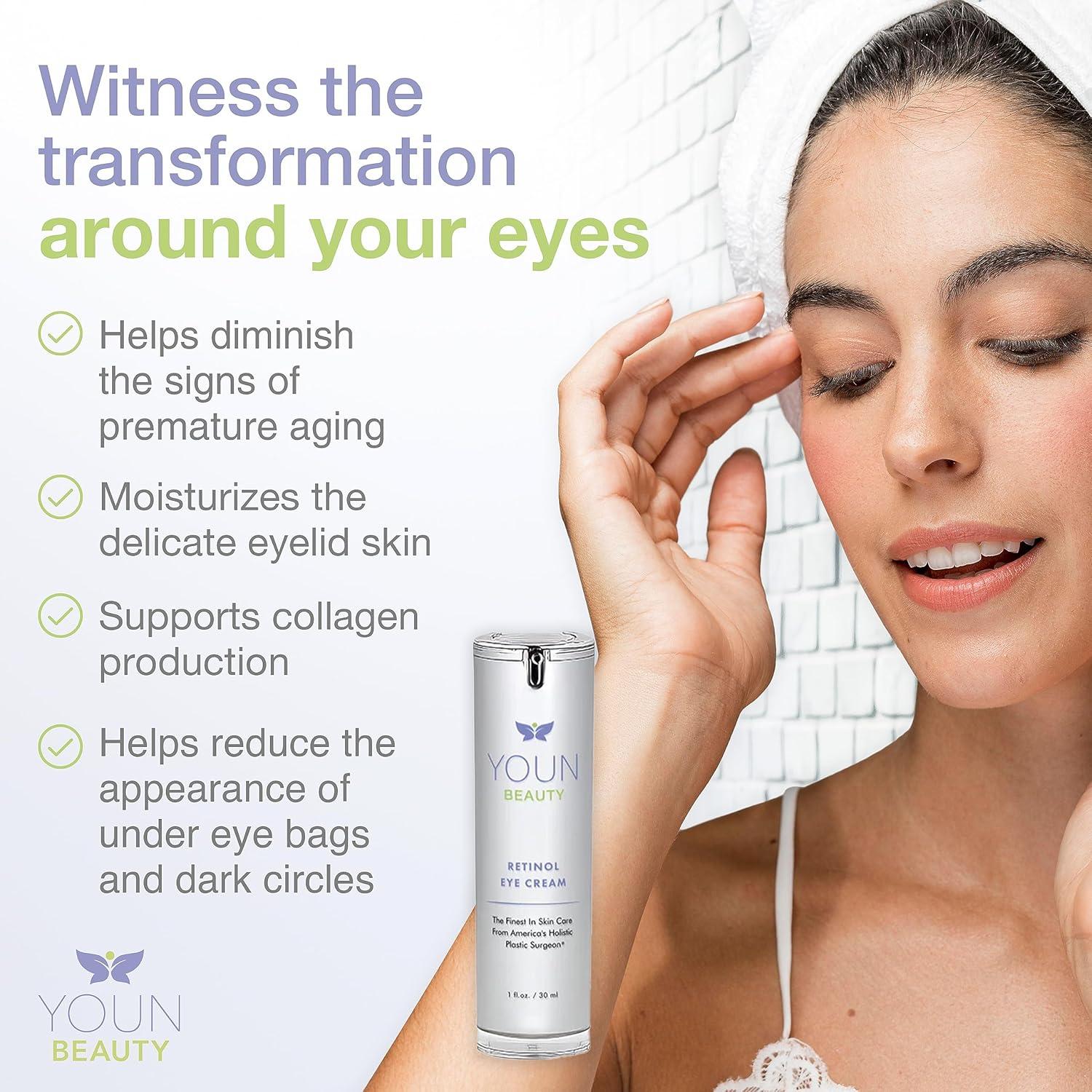 Crema para los Ojos Retinol YOUN Beauty 140g Hidratante