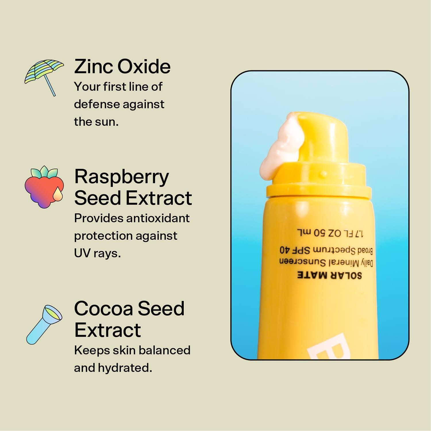 Protector Solar Mineral Bubble Skincare SPF 40 - 50ml