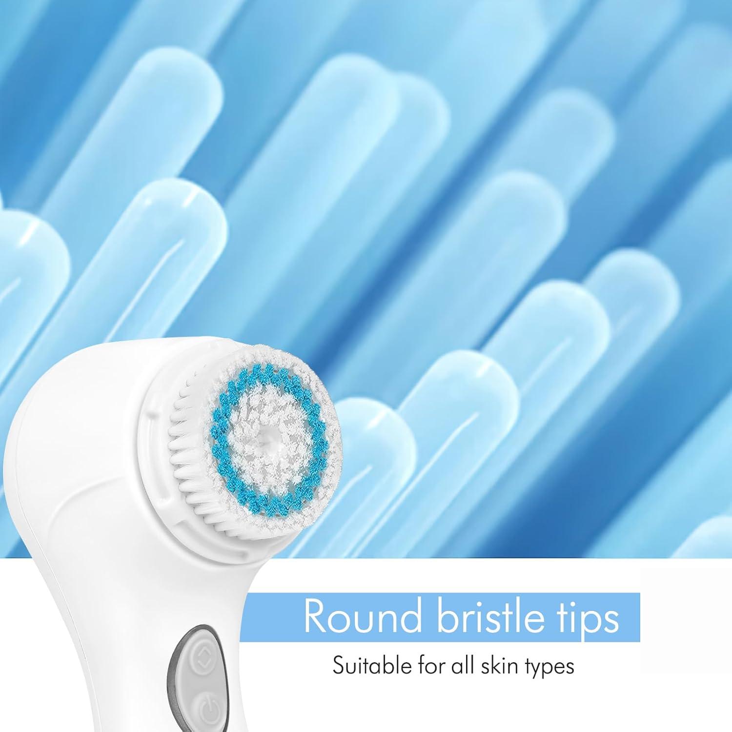 Cepillo Facial Limpiador Eléctrico Microtree T3 Blanco, 2 Velocidades