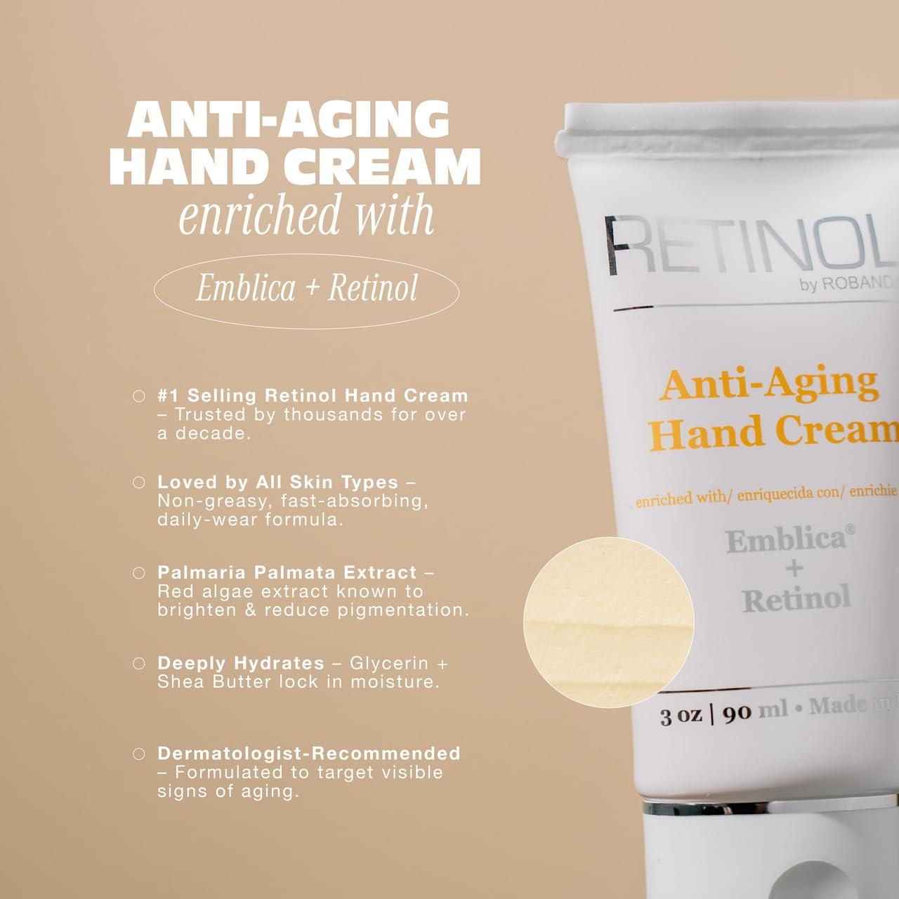 Crema de Manos Anti-Envejecimiento Robanda con Retinol 85 g