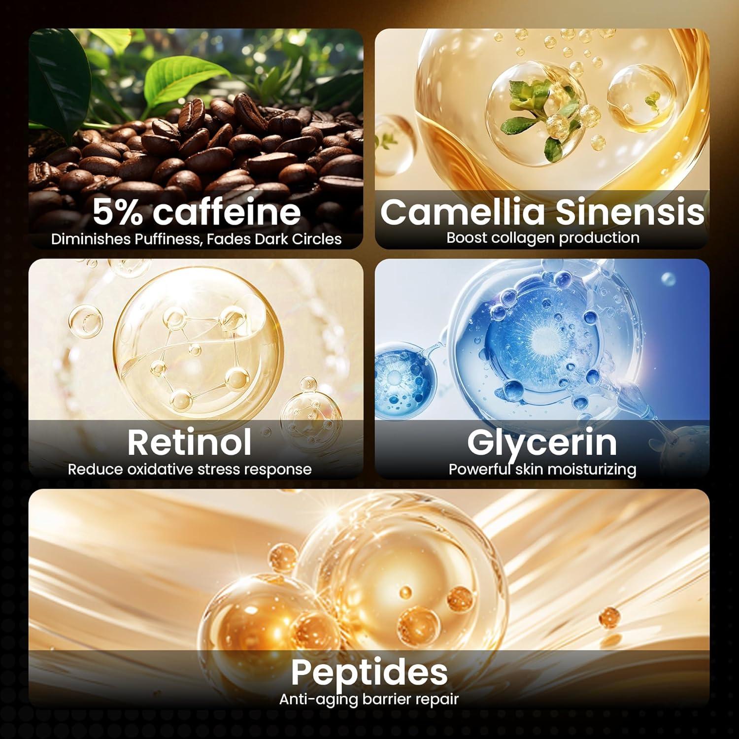 Crema para Ojos Antienvejecimiento con Cafeína y Retinol 14.79 ml