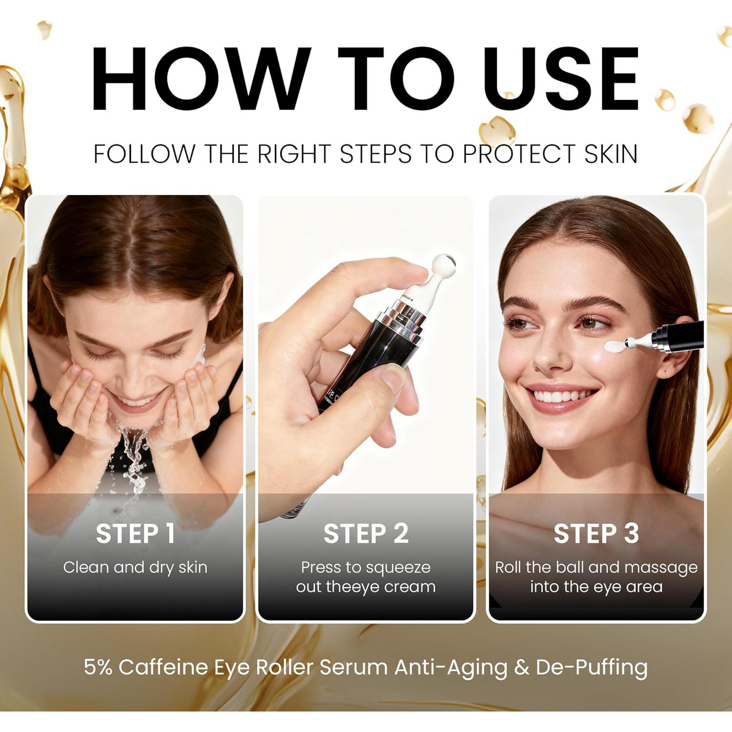 Crema para Ojos Antienvejecimiento con Cafeína y Retinol 14.79 ml