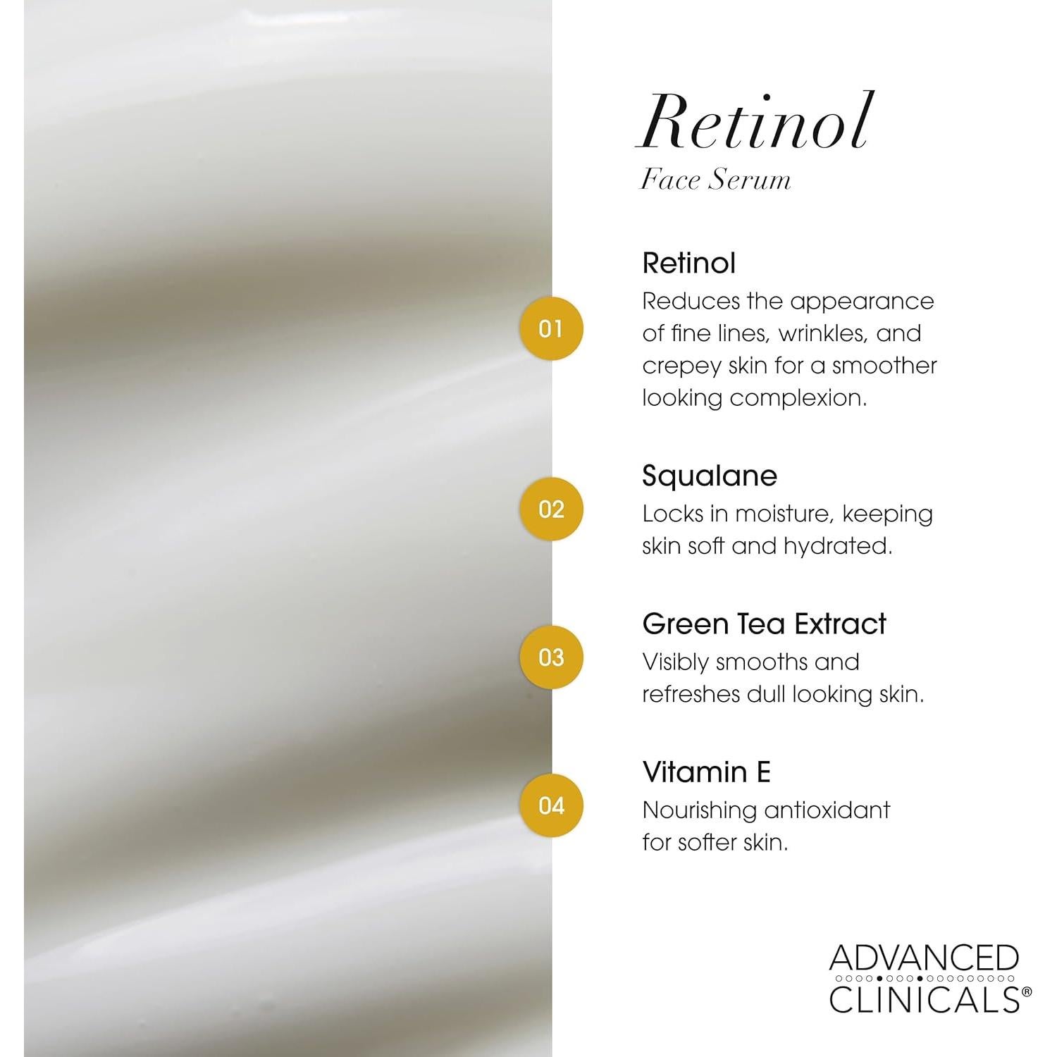 Conjunto de Serums Antienvejecimiento Advanced Clinicals - Vitamina C, Retinol y Ácido Hialurónico