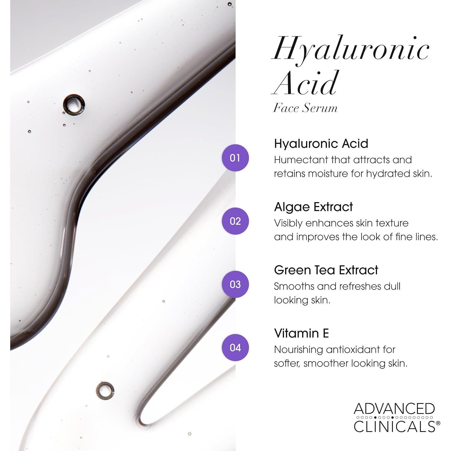 Conjunto de Serums Antienvejecimiento Advanced Clinicals - Vitamina C, Retinol y Ácido Hialurónico