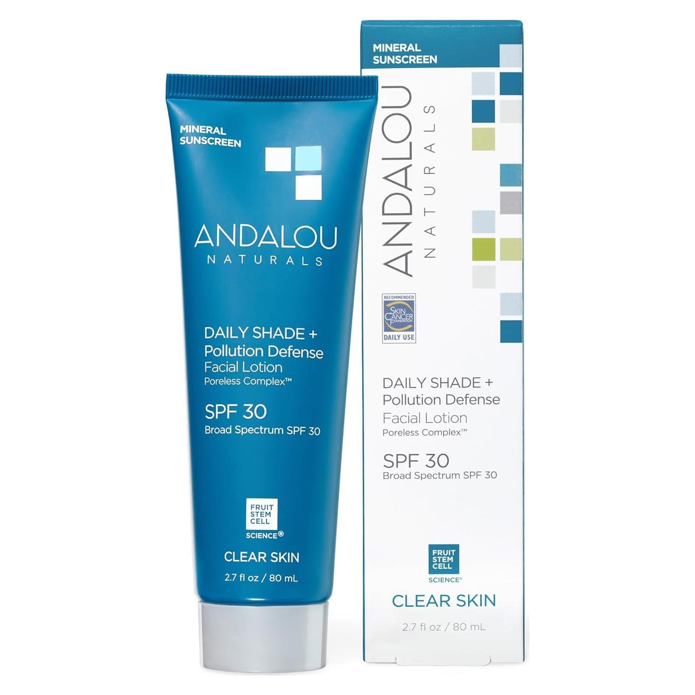 Andalou Naturals Protector Solar Facial SPF 30 - 80 ml