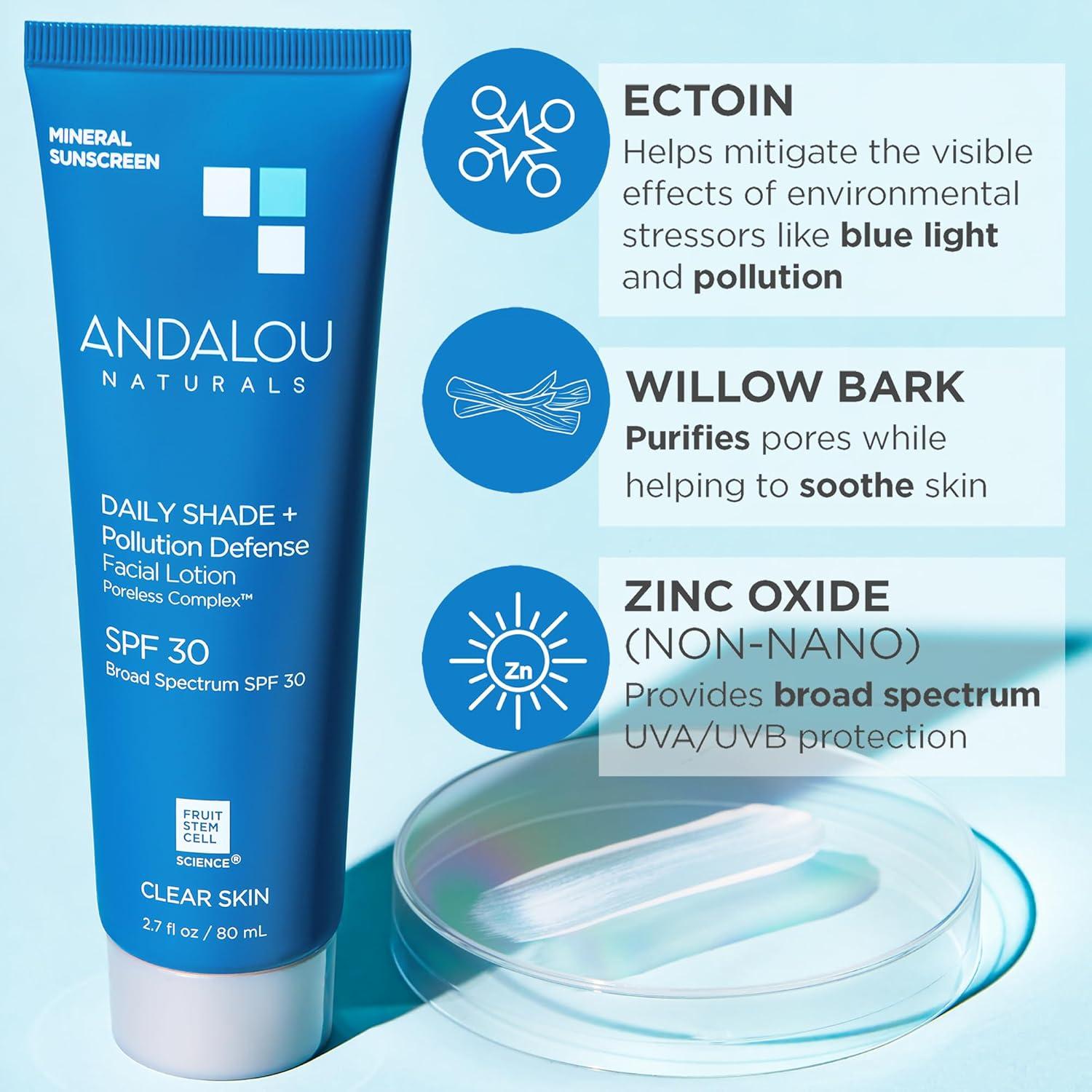 Andalou Naturals Protector Solar Facial SPF 30 - 80 ml