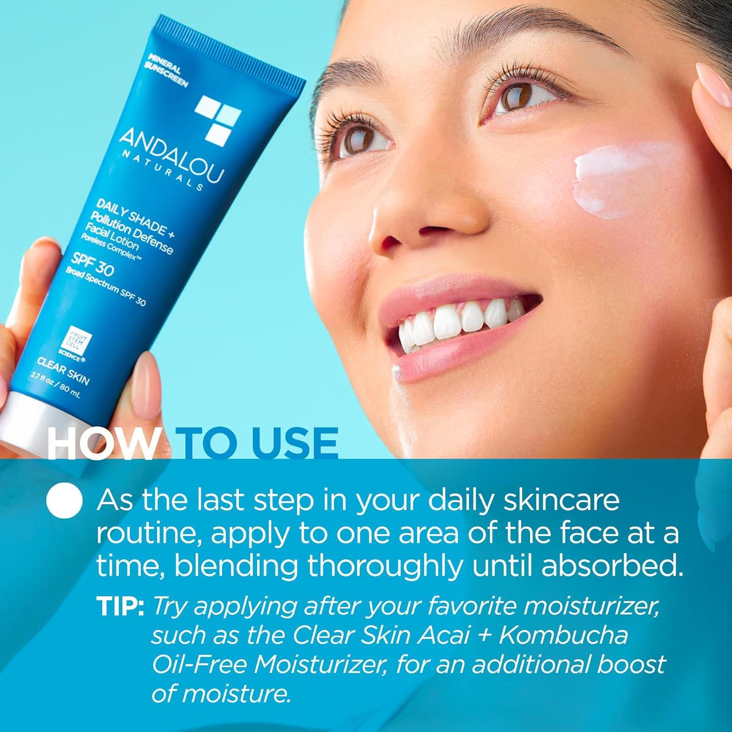 Andalou Naturals Protector Solar Facial SPF 30 - 80 ml