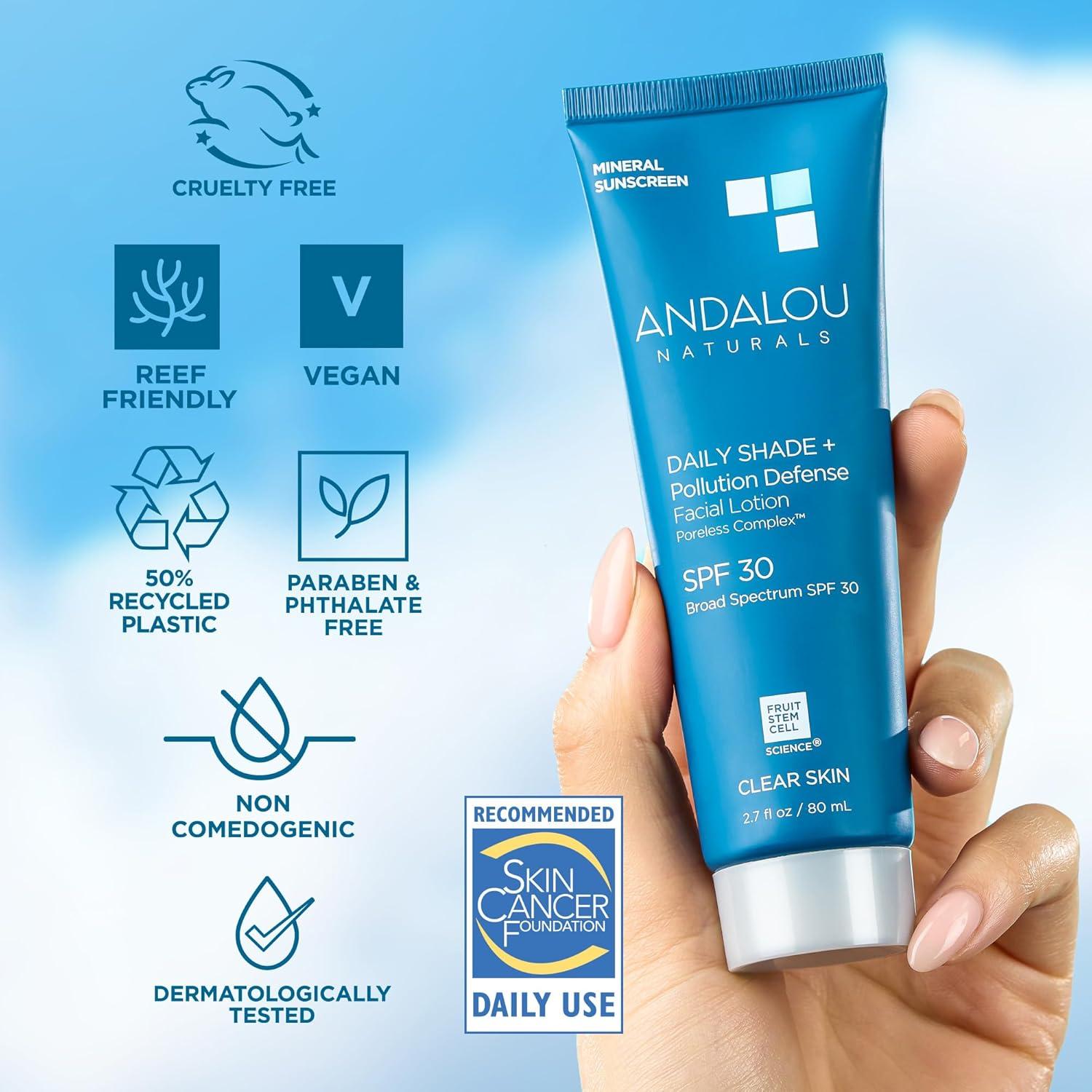 Andalou Naturals Protector Solar Facial SPF 30 - 80 ml