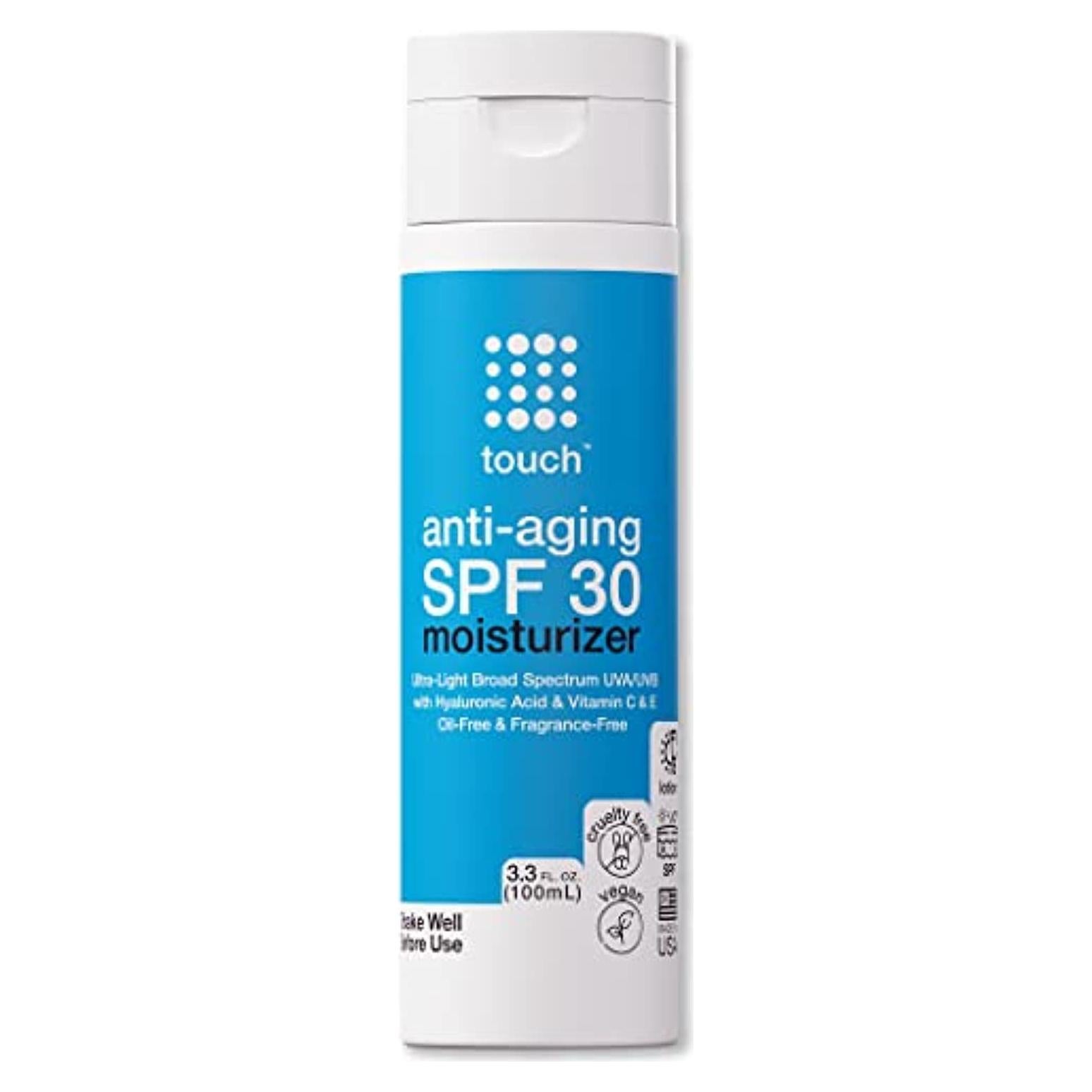 Crema Hidratante Facial Touch SPF 30 con Vitamina C y Ácido Hialurónico - 93.6 g