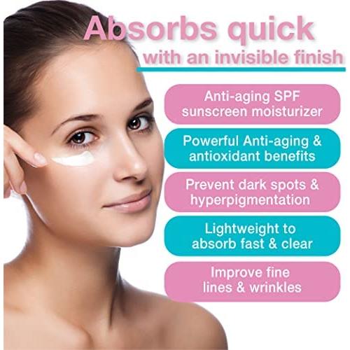 Crema Hidratante Facial Touch SPF 30 con Vitamina C y Ácido Hialurónico - 93.6 g