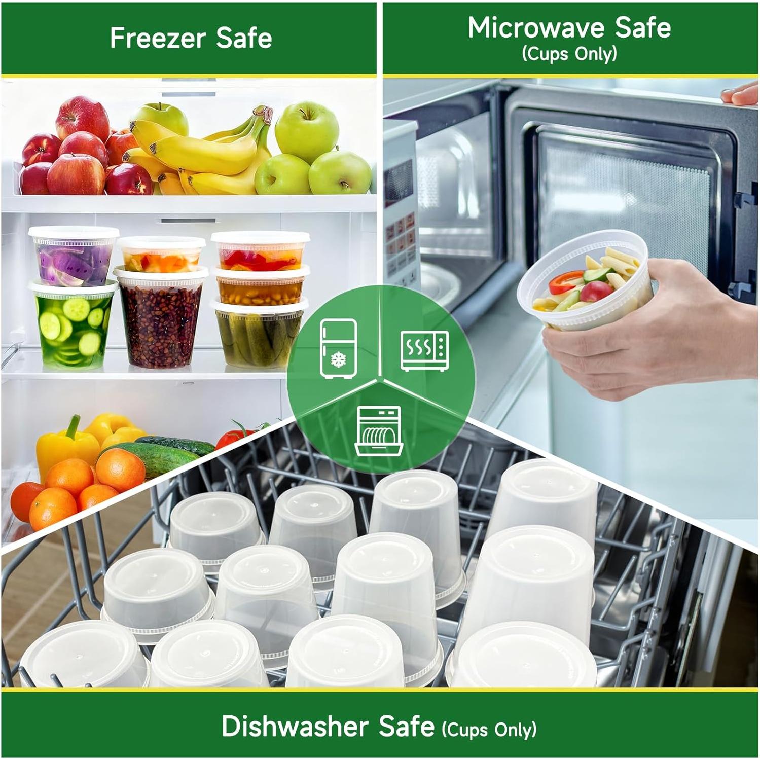 Set de 50 Contenedores Deli 950 ml Dealusy A Prueba de Fugas