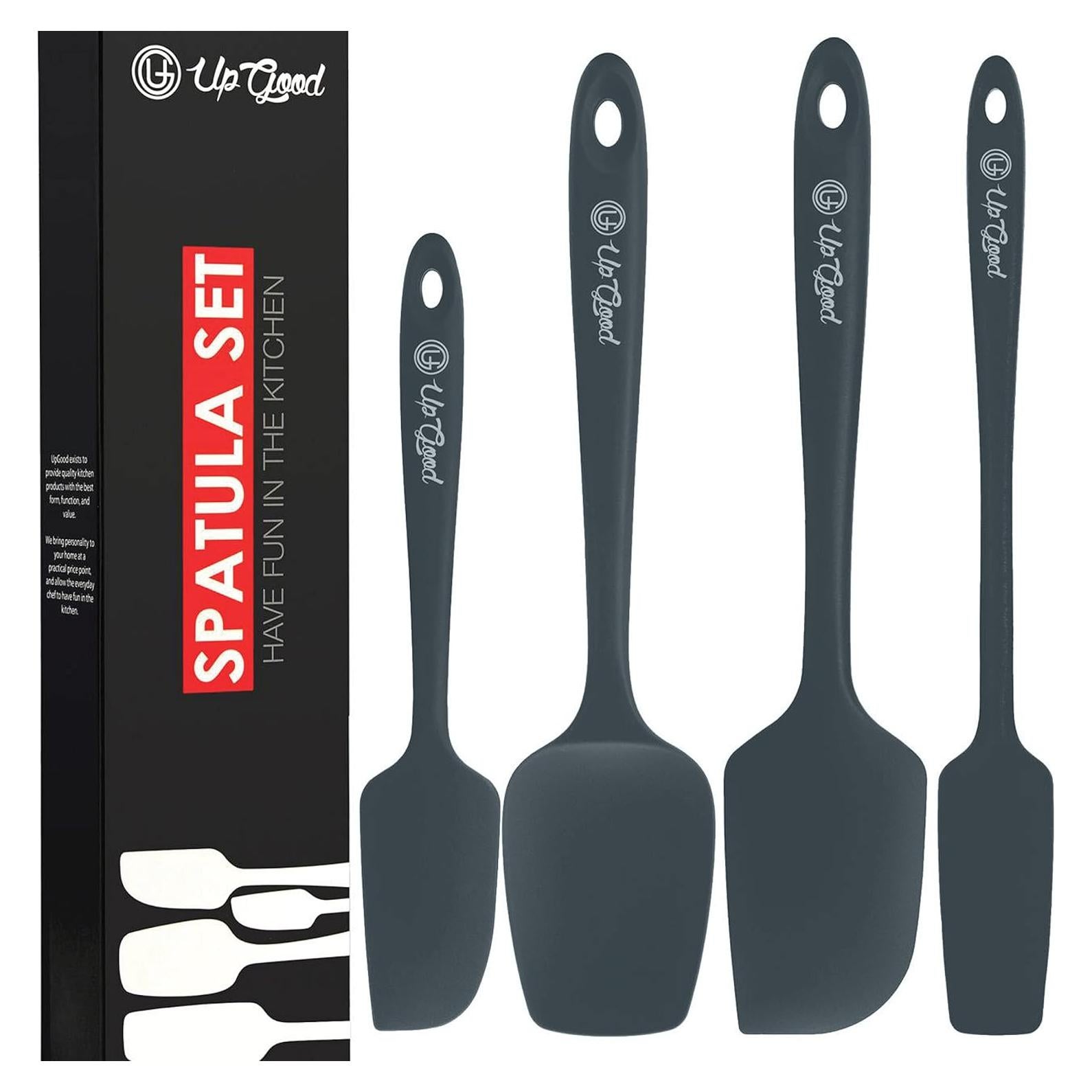 Juego de Espátulas de Silicona UpGood 4 Piezas Gris