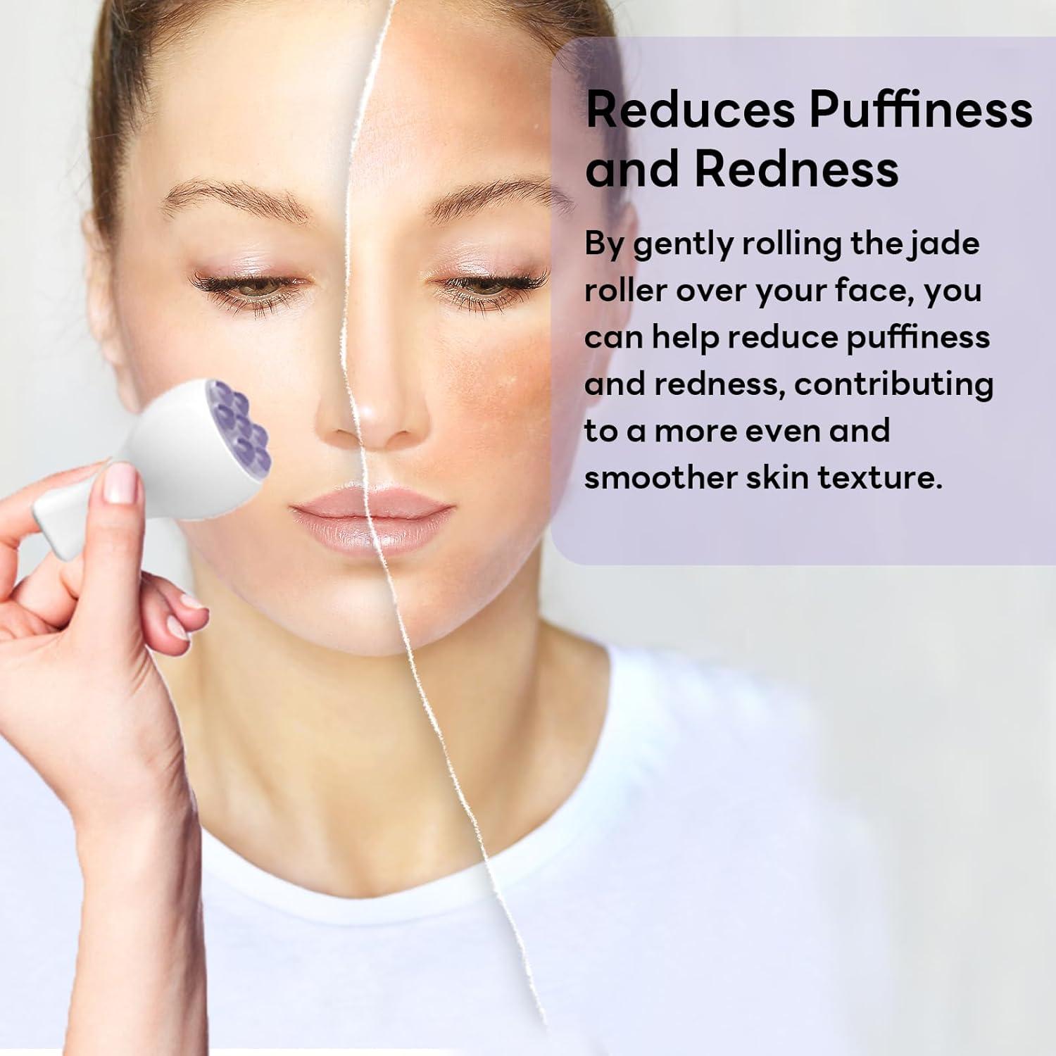 Rodillo de Jade Masajeador YSYL DIRECT - Cuidado Facial Púrpura